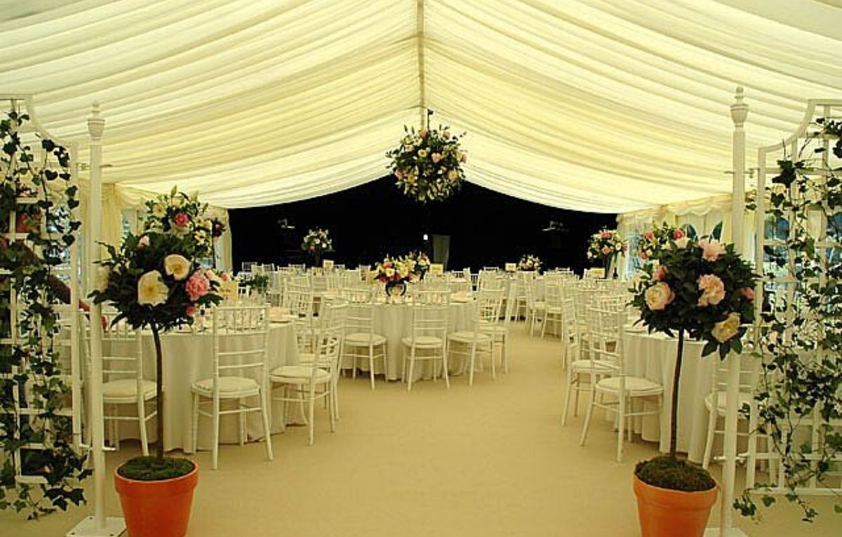 Floral marquee hire Floral style marquee hire
